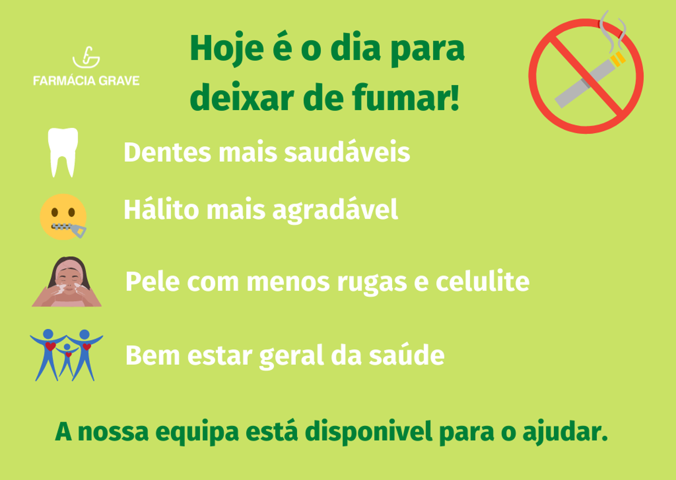 Quer ser mais saudável? Deixe de Fumar!